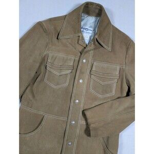 VTG 60's Desert Classic California Sportwear Co. Tan Suede Leather Jacket Sz 38